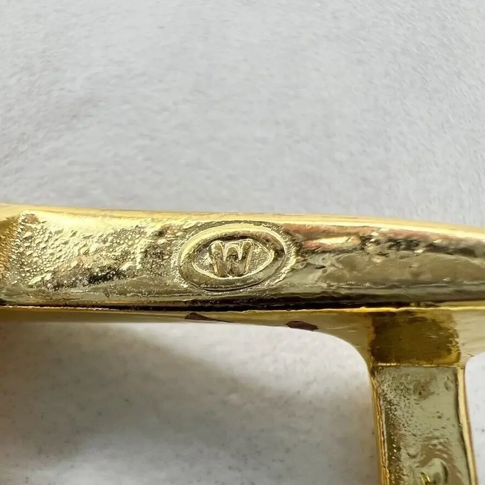 Vintage Gold Tone Simple Basic Belt Buckle for up to 1 Inch Belt